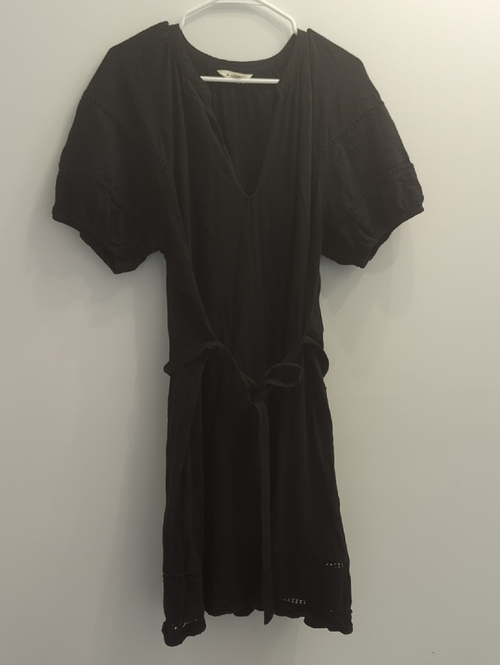 2/$40 - Boden Black Weekender V-Neck Dress with Tie Belt (US 20/22L)